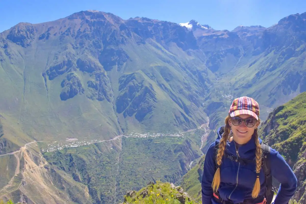 Bailey smiles on a trek through Colca Canyon in Arequipa, Peru 2
