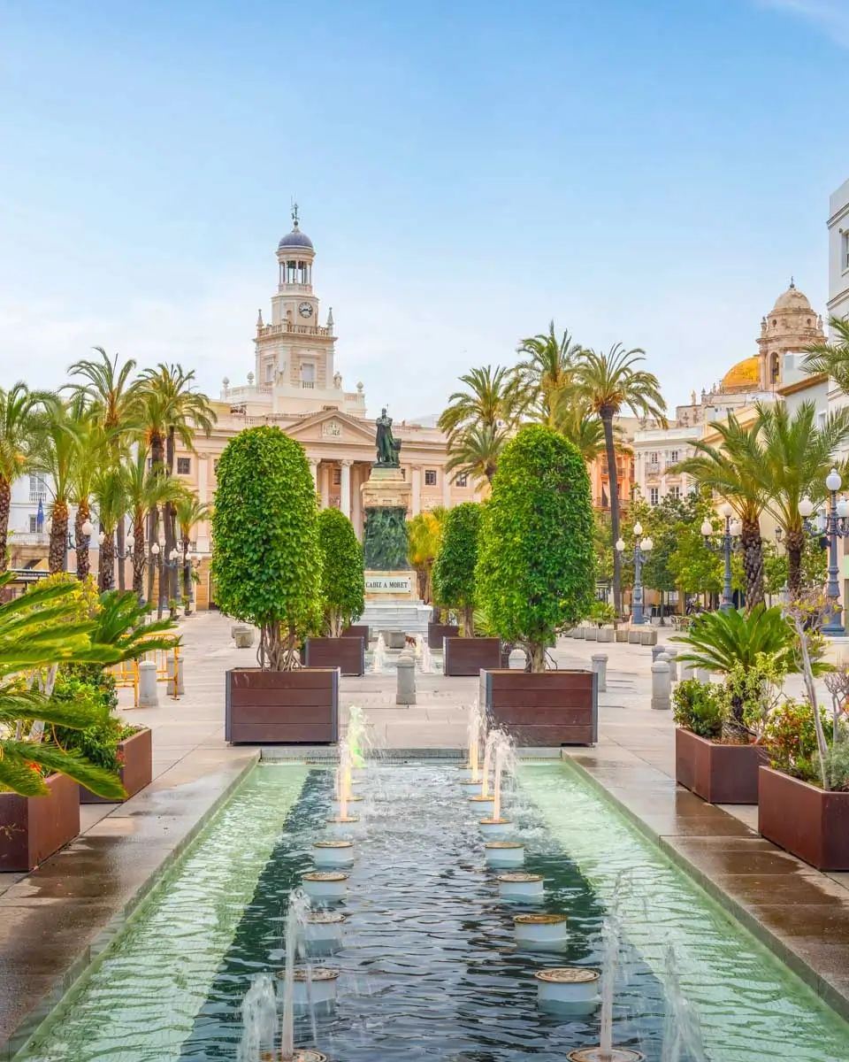 Cadiz City Hall at Plaza de San Juan de Dios Square - Cadiz Spain