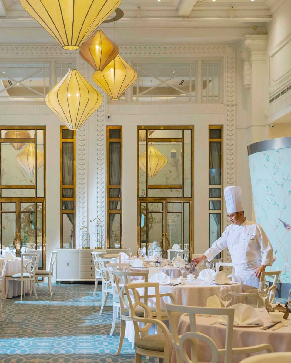 Dinning Hall at the Fullerton Hotel Singapore