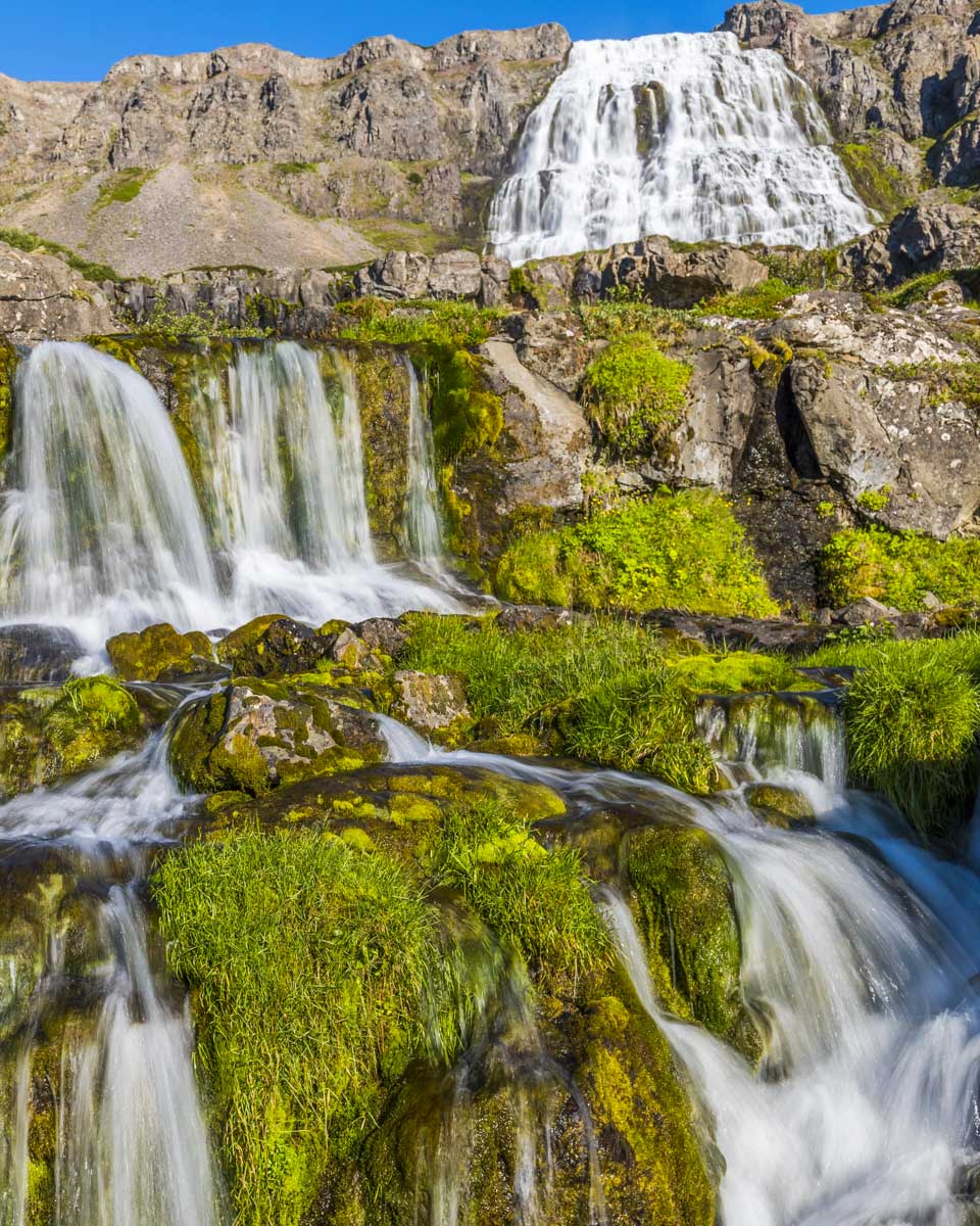 Dynjandi Waterfall seen on a tour from Isafjordur, Iceland