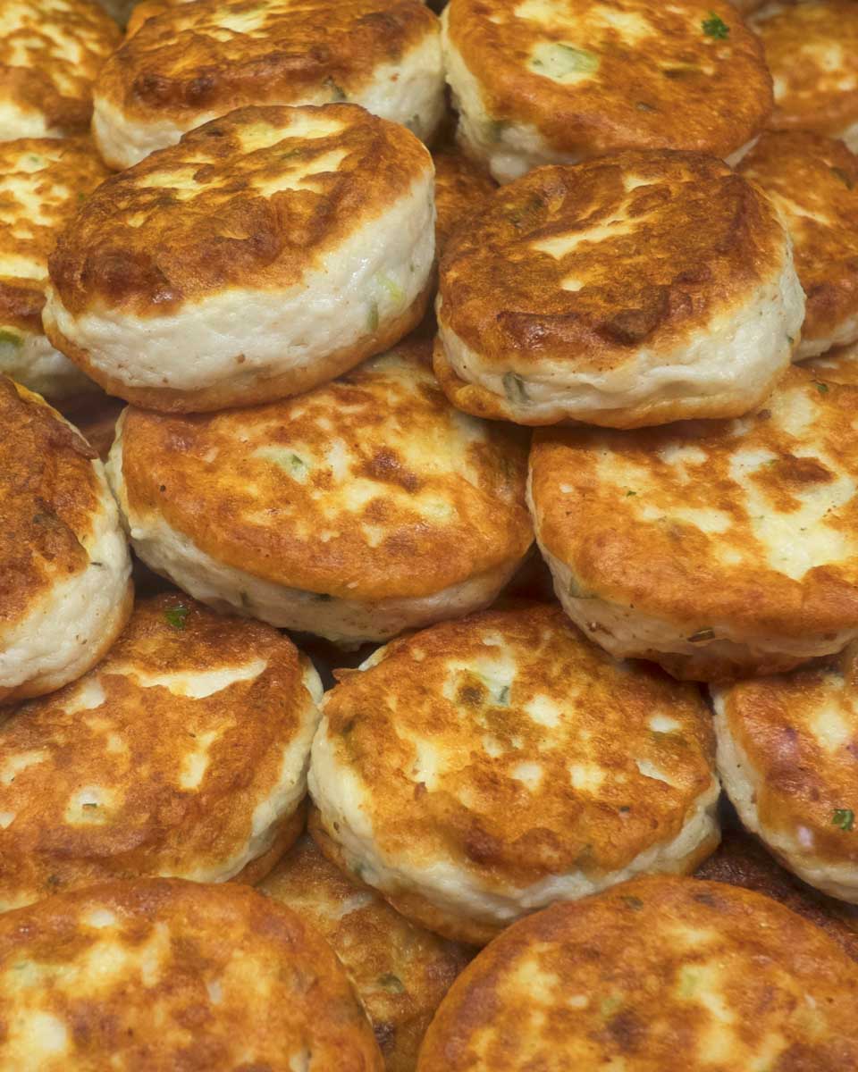 Fish cakes eaten on a food tour in Bergen Norway