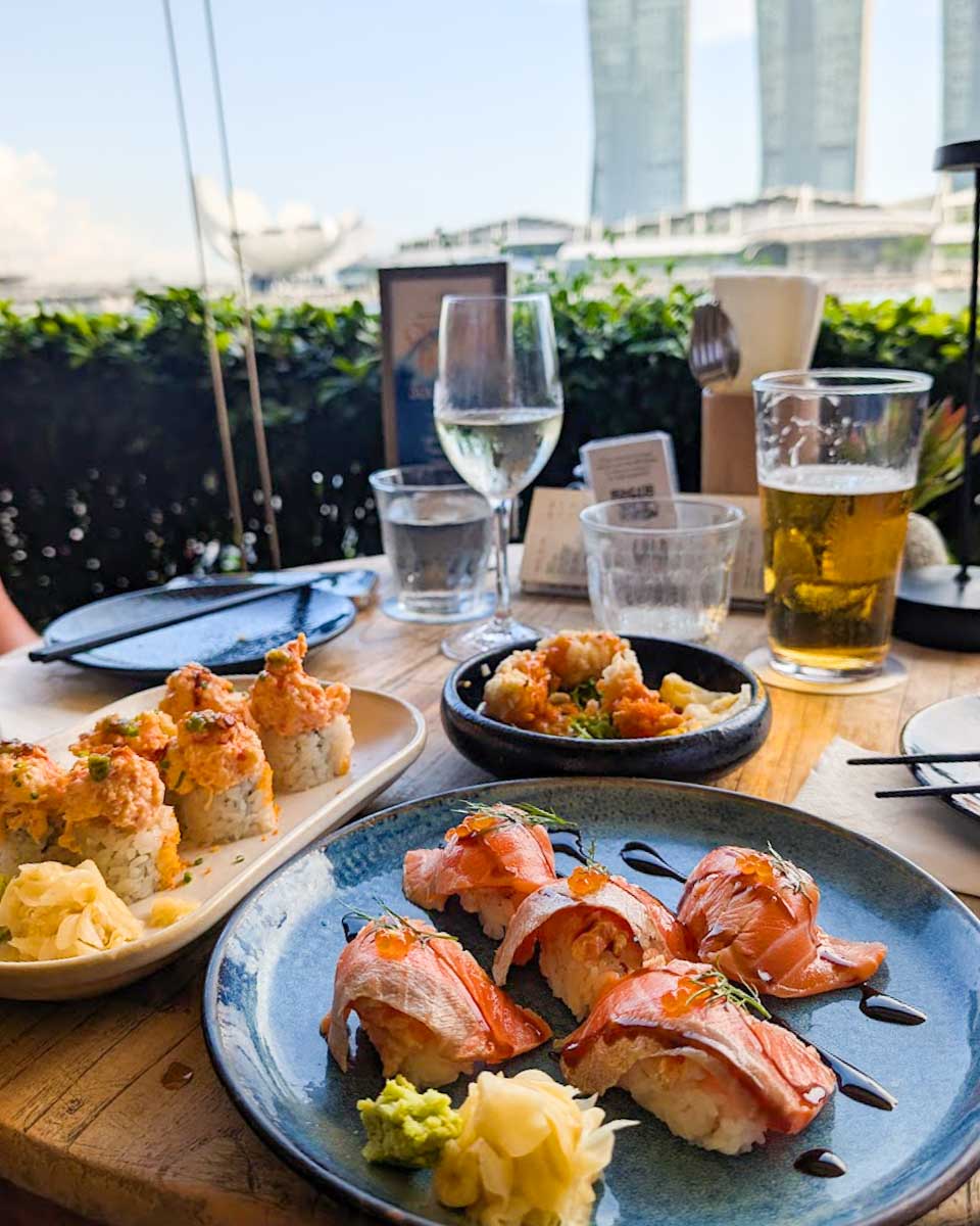 A selection of dishes served at JPSY One Fullerton
