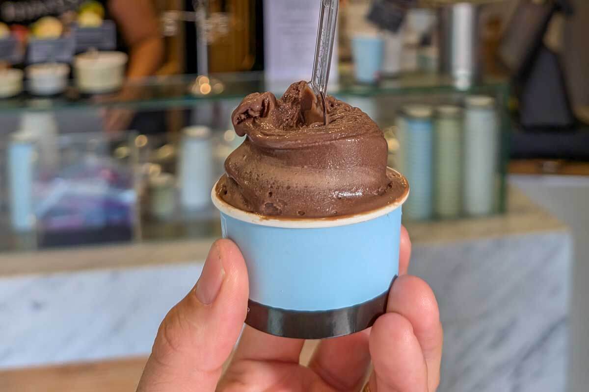Gelato eaten in Pompeii Italy