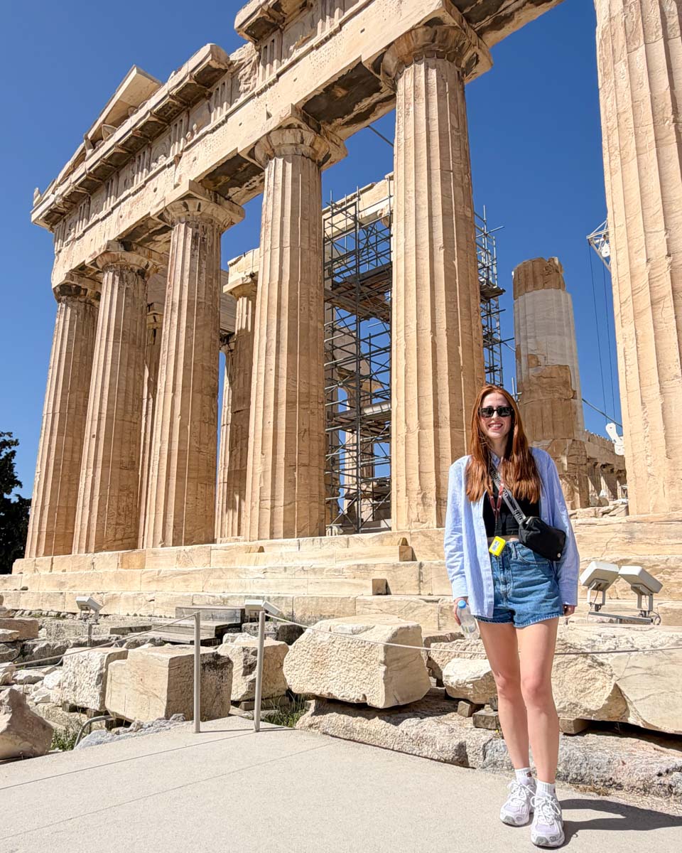 Hannah at the Acropolis in Athens Greece