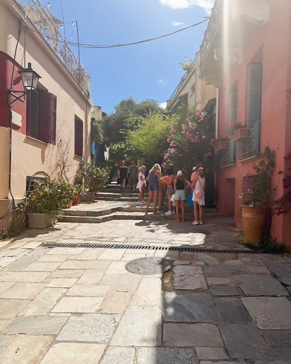 Walking through the charming streets of Plaka in Athens
