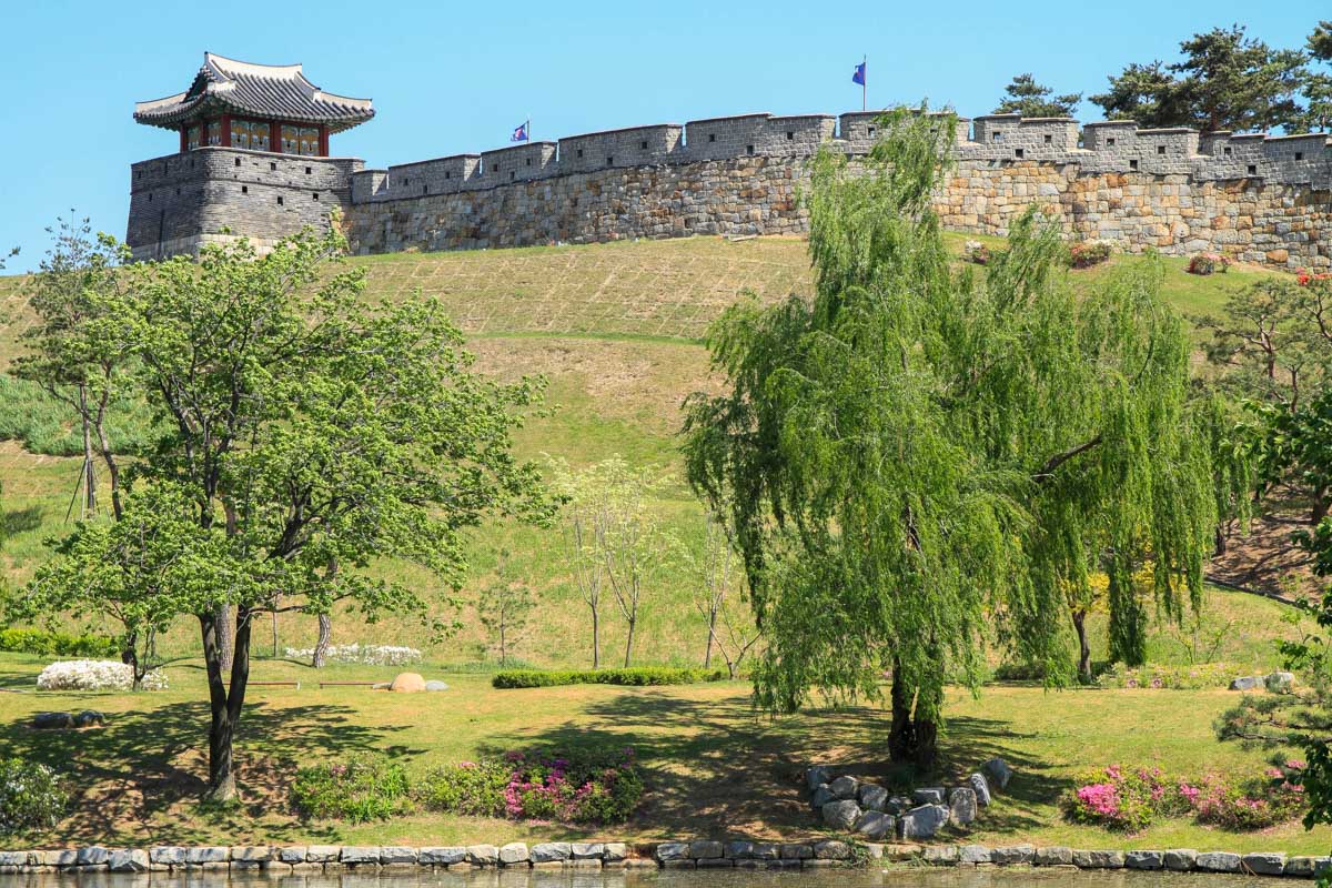 Hwaseong fortress in Suwon near Seoul South Korea