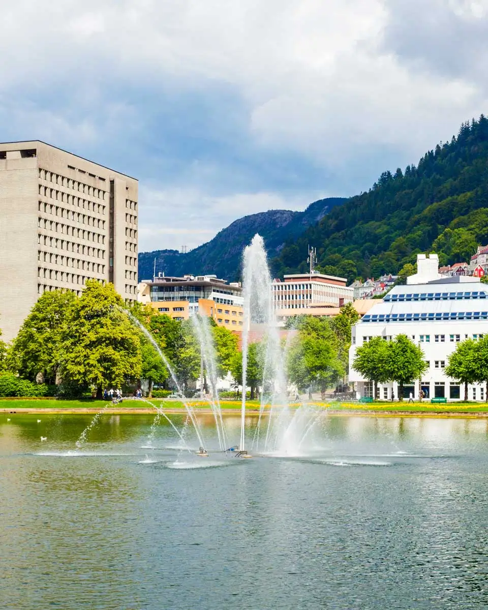 Lille Lungegardsvannet or Smalungeren in Bergen Norway