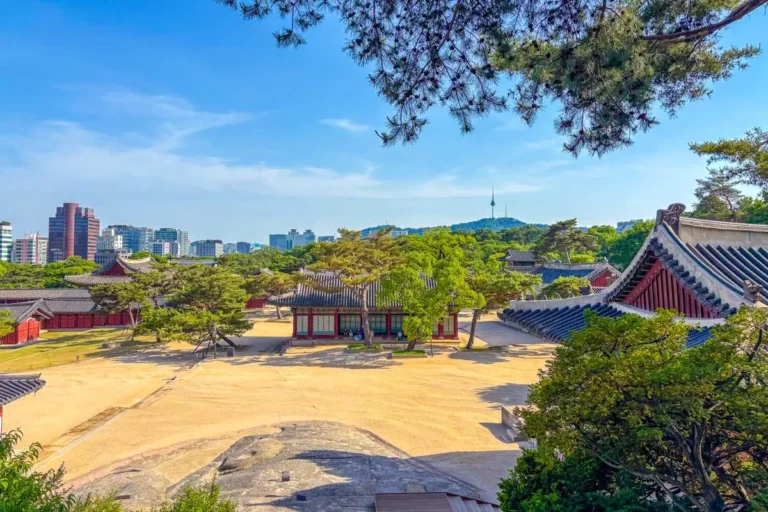 Looking down at the grounds of Changgyeonggung Palace in Seoul, South Korea 2