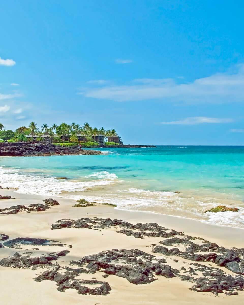Magic Sands Beach seen on Kailua-Kona, Big Island, Hawaii