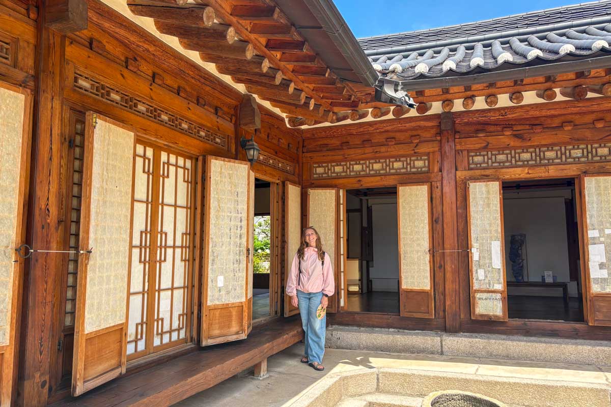 Meghan at a Hanok in Seoul, South Korea