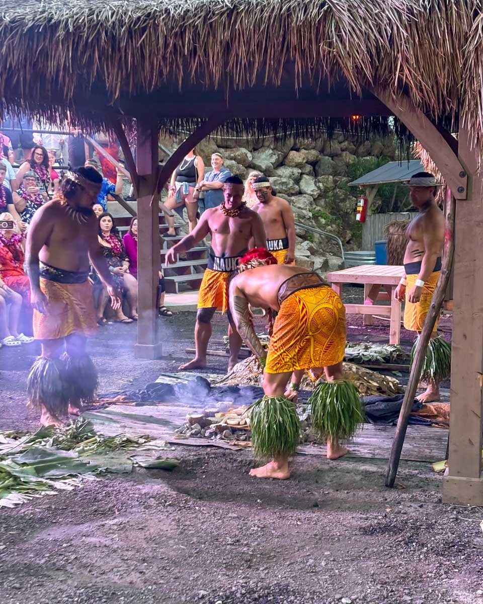 Men cooking at the Mauka Warriors Luau on Oahu, Honolulu, Hawaii (11)