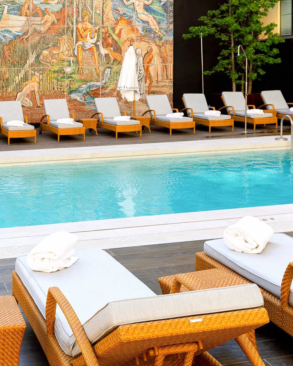 Outdoor pool area at Wellington Hotel & Spa Madrid