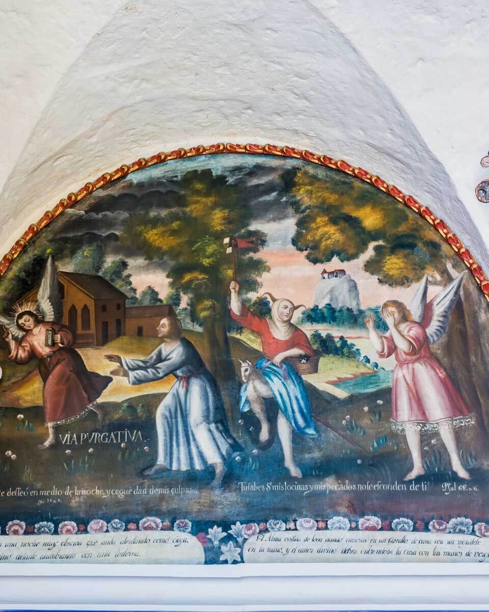 Paintings inside Santa Catalina Monastery Arequipa Peru