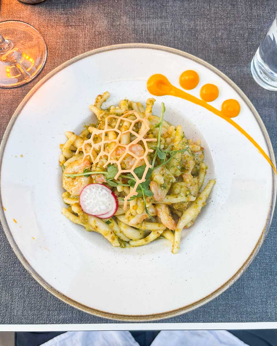 Pasta eaten at Dalmatino Dubrovnik restaurant