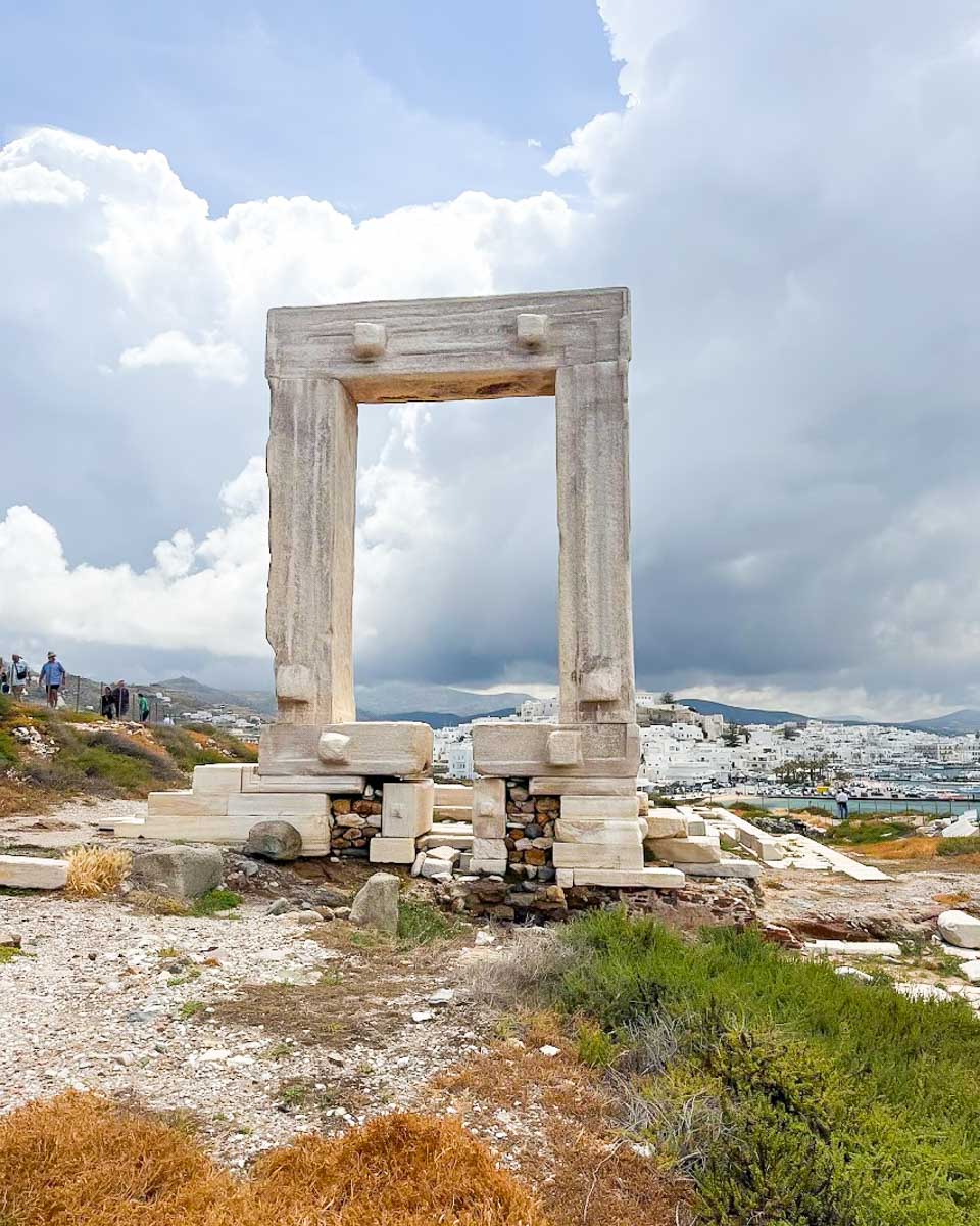 The Portara, the iconic marble gateway in Naxos.