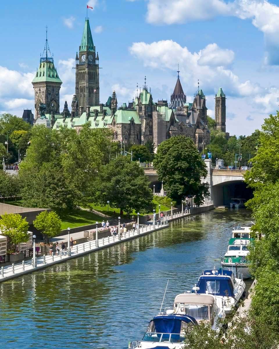 Rideau-Canal-and-Parliament-in-Ottawa-Ontario