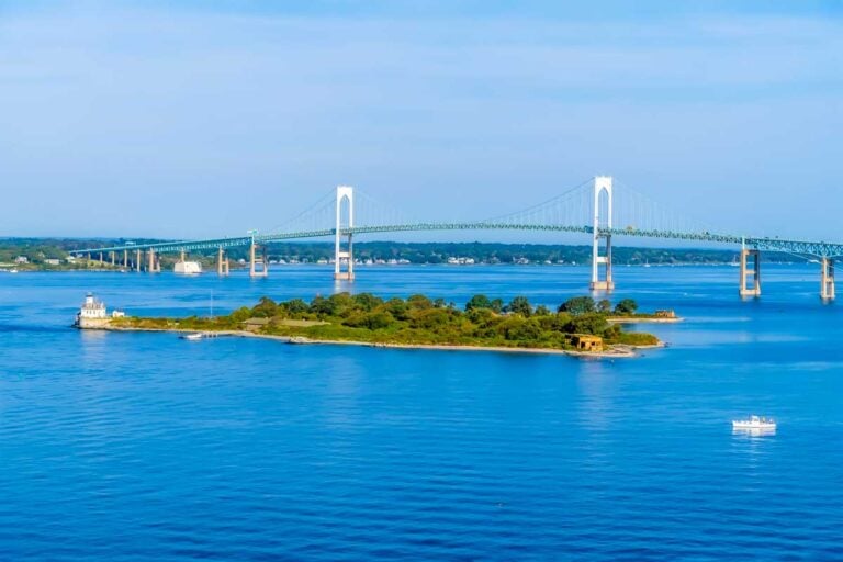 Rose Island seen in Newport Rhode Island