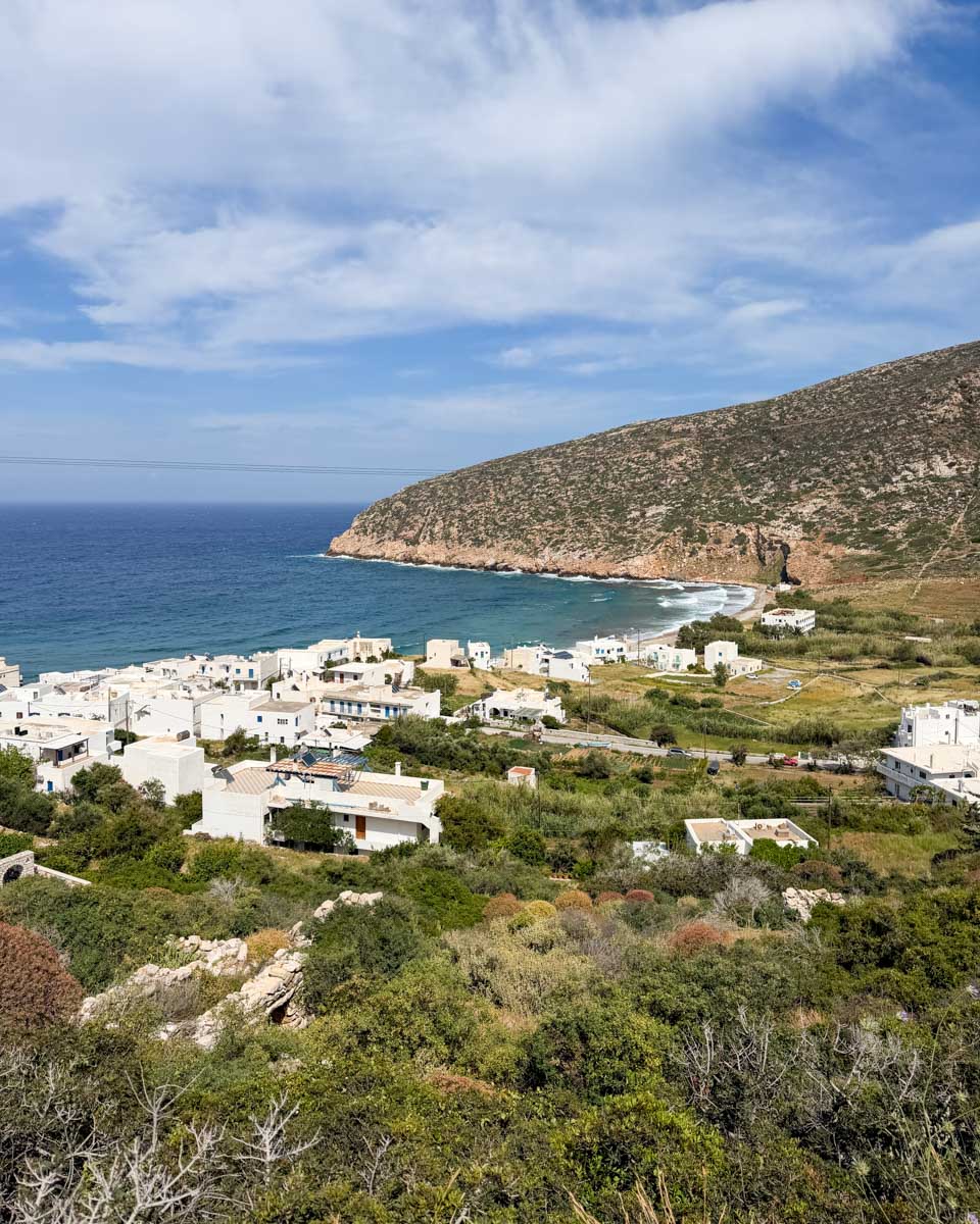 Sea view as seen on the way to Mount Zas in Naxos Greece