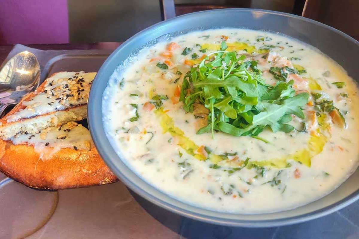 Seafood-chowder-eaten-in-Juneau Alaska
