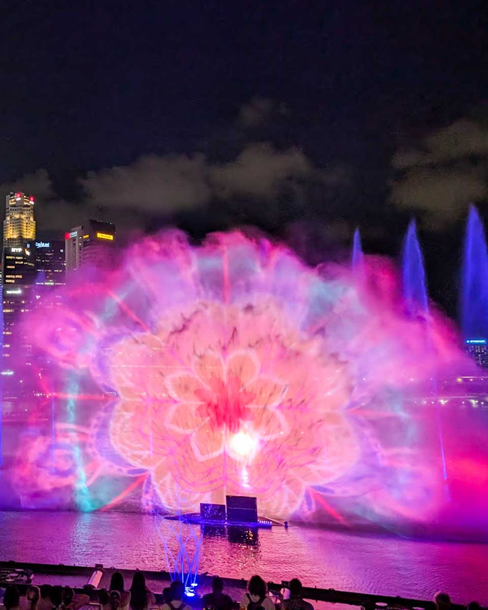 The Spectra light and water show at Marina Bay Sands