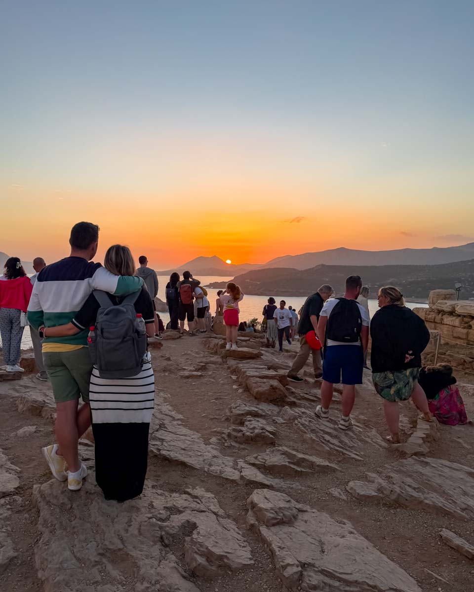 Sunset at Cape Sounion in Greece on Hannah trip