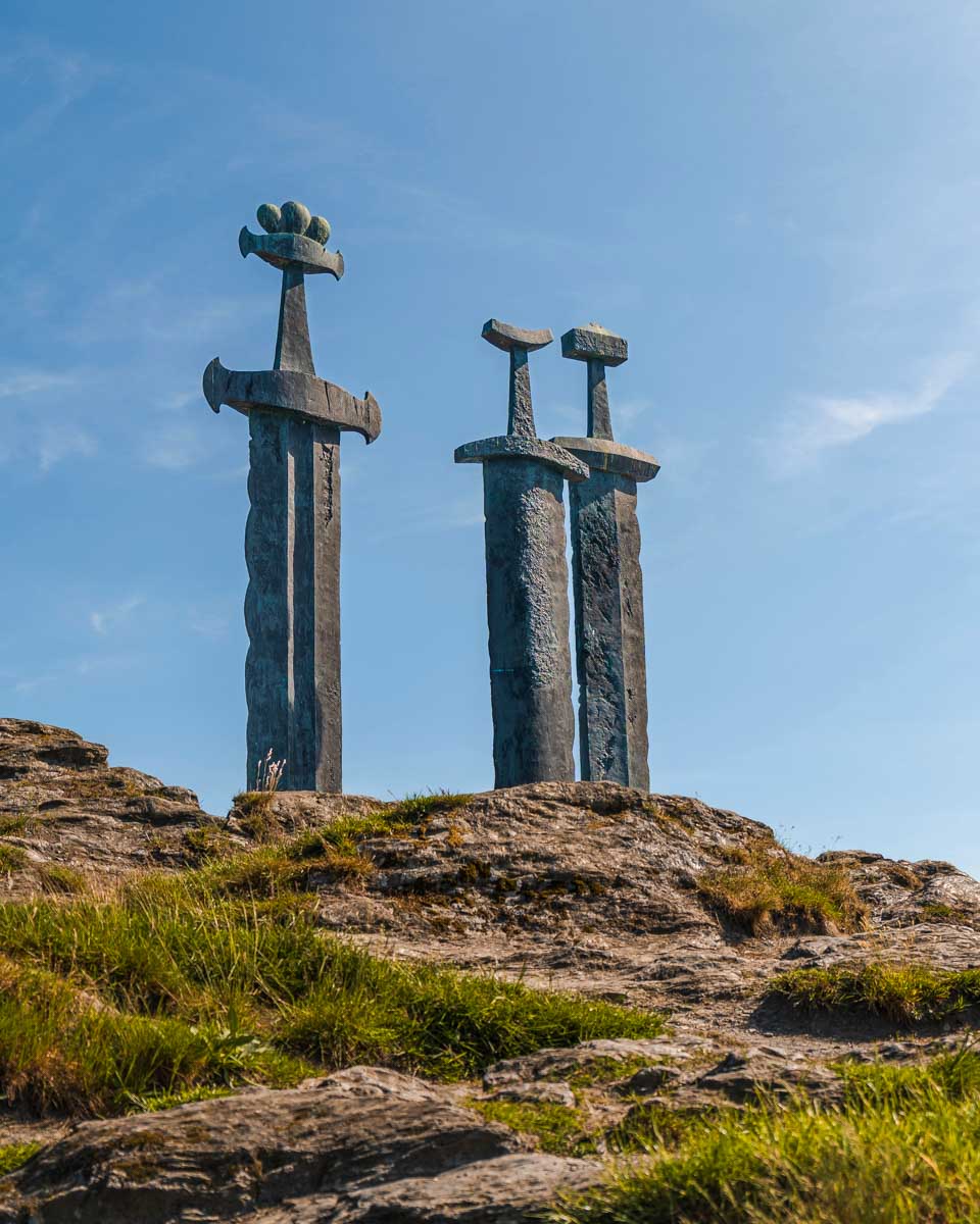 Swords in Rock at Hafrsfjord near Stavanger, Norway