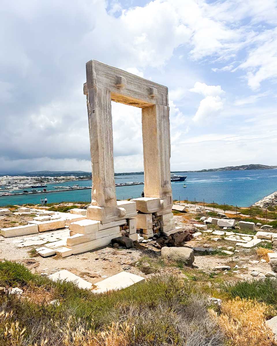 The Temple of Apollo, also known as the Portara, in Naxos.