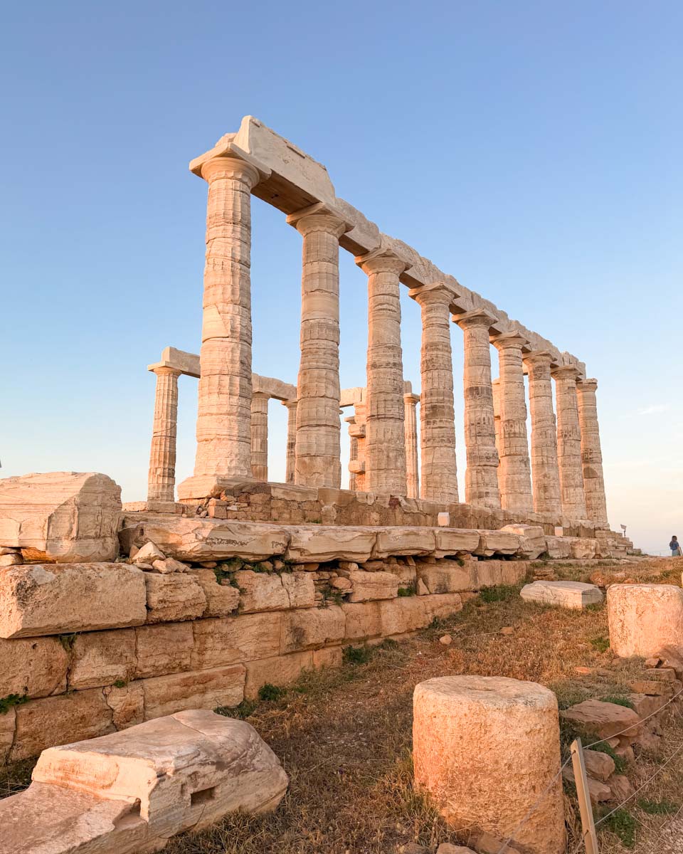 Temple of Poseidon at Cape Sounion in Greece on Hannah trip