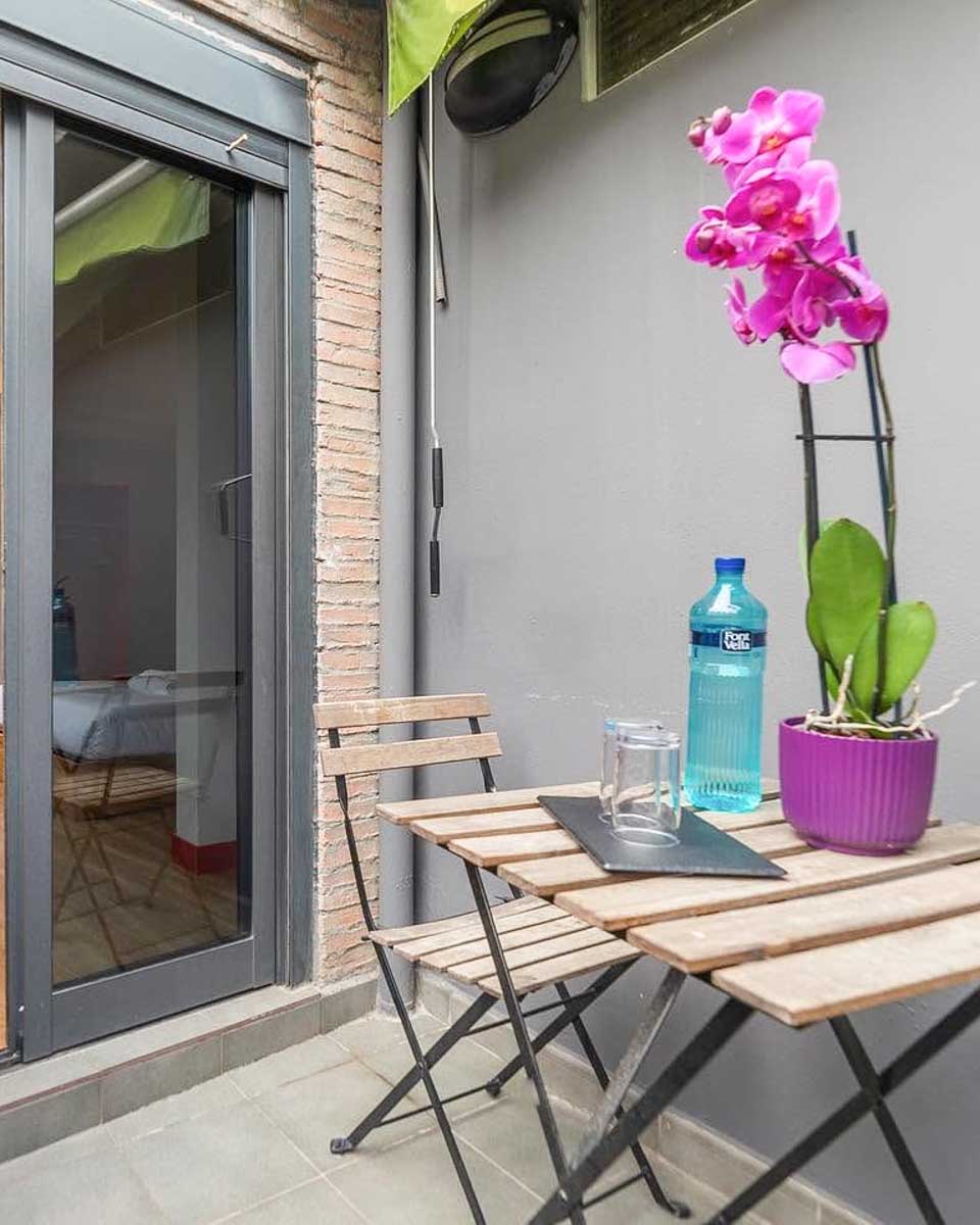 Terrace at Ok Hostel Madrid