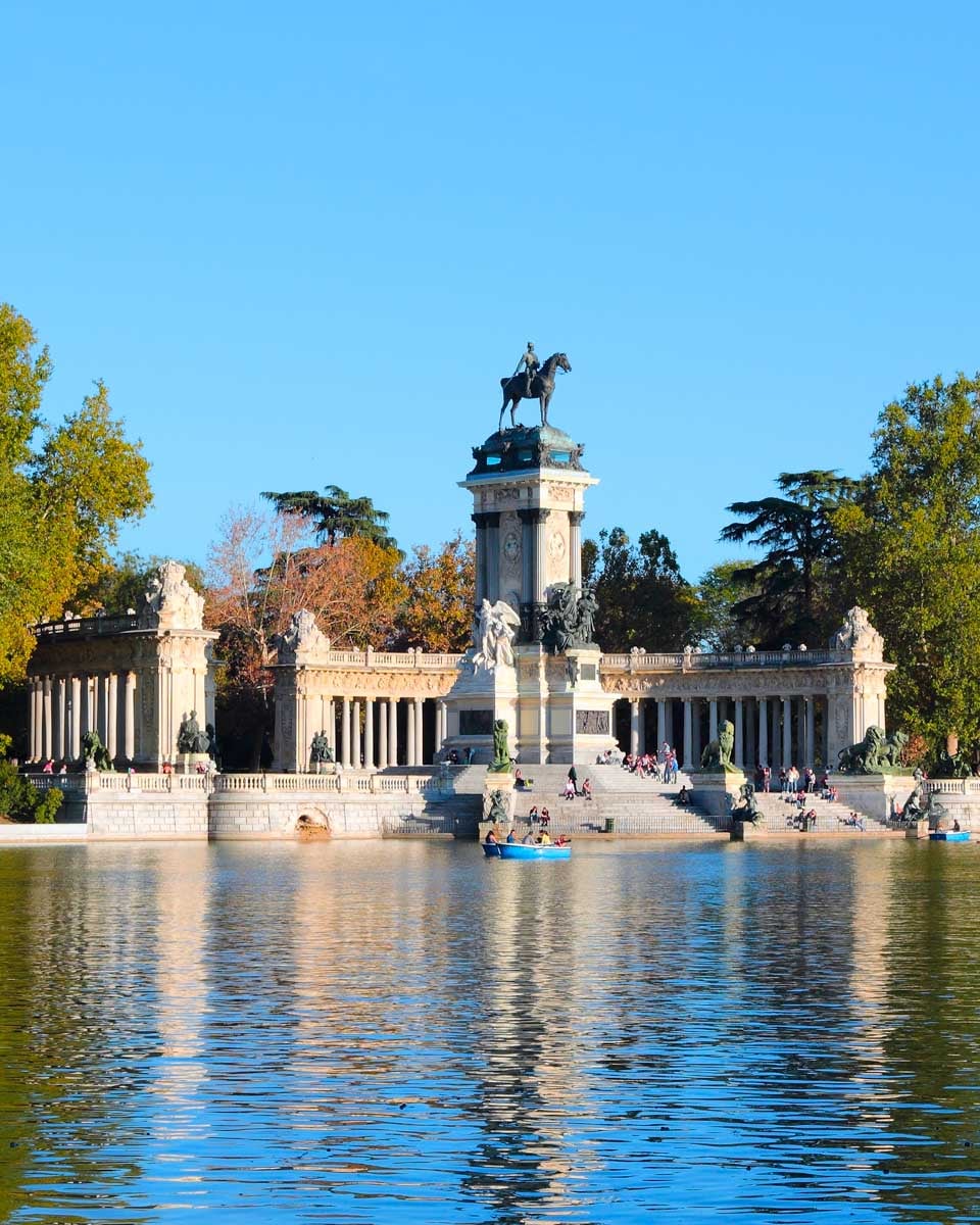 The Monument to Alfonso XII in Retiro Park Madrid