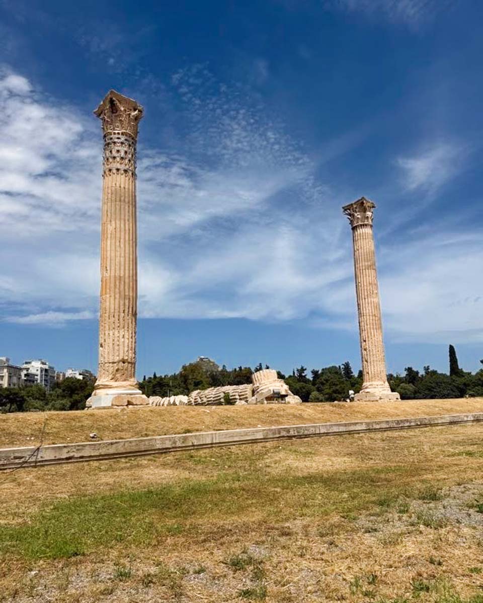 The Temple of Olympian Zeus in Athens Greece on Hannah trip