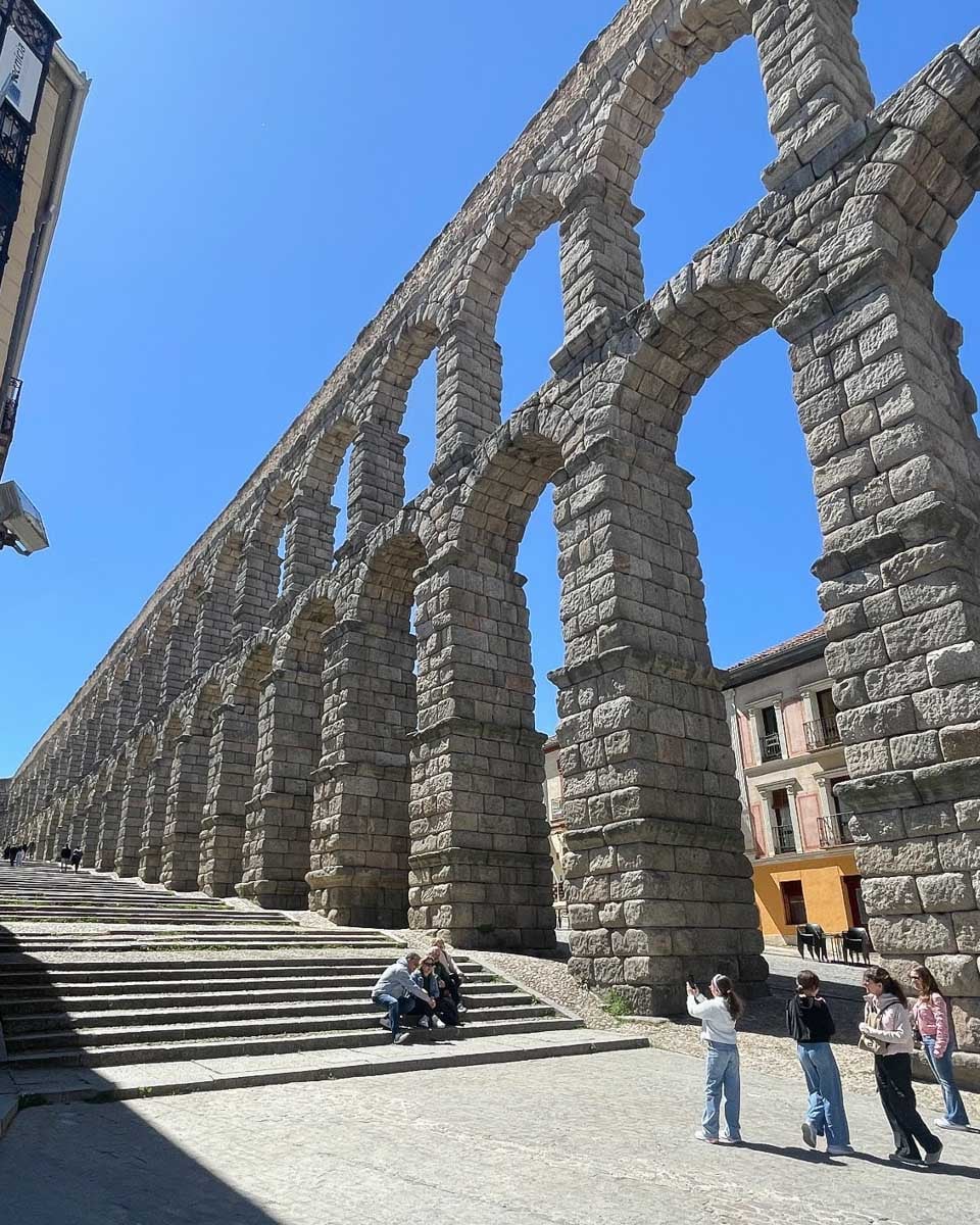 The aquaduct of Segovia seen on a tour from Madrid