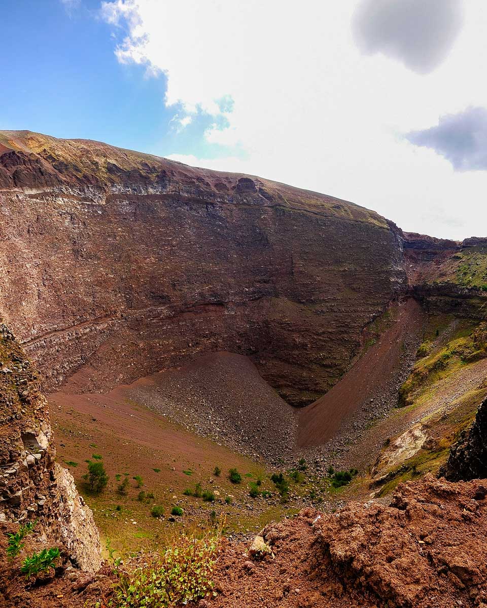 The-crater-of-Mount-Vesuvius-seen-on-a-trip-from-Pompeii Italy
