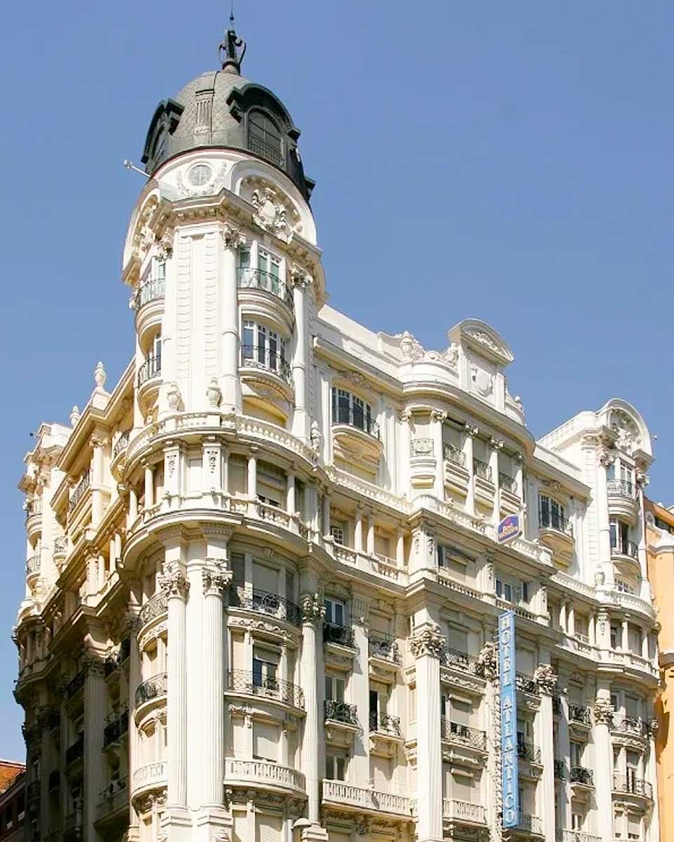 The outside of Hotel Atlántico in Madrid copy