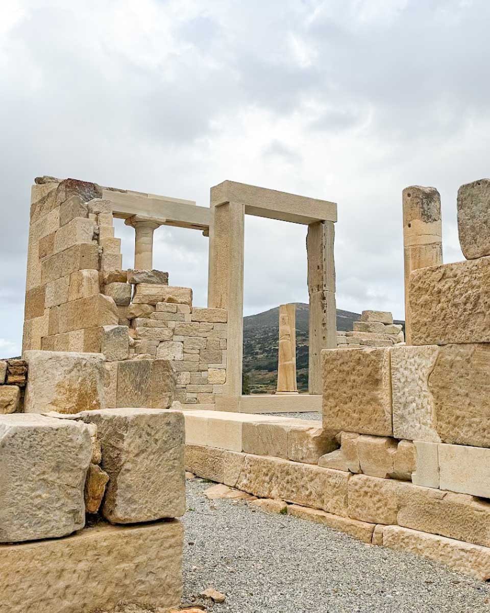 The ancient Temple of Demeter in Naxos.