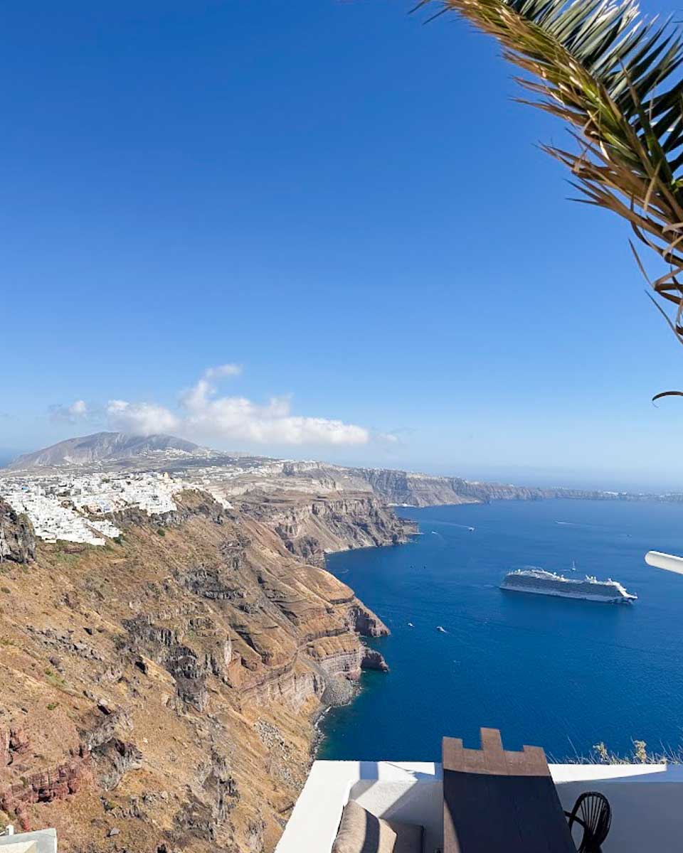 The Aegean Sea viewed from the cliffs of Imerovigli