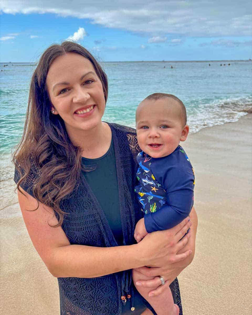 Trelle-on the Big Island Hawaii-with- her baby