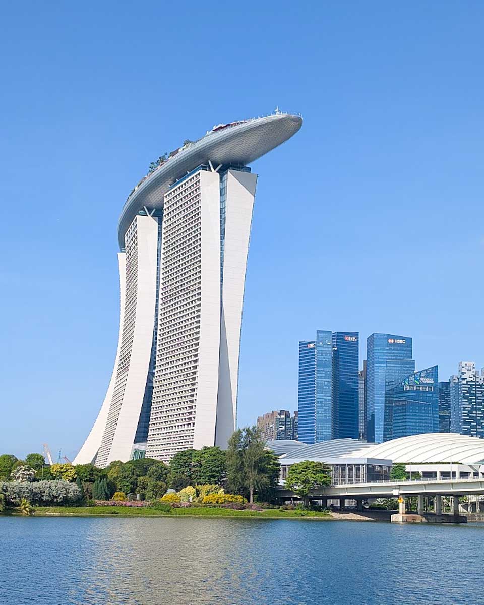 Marina Bay Sands rising above the Singapore skyline