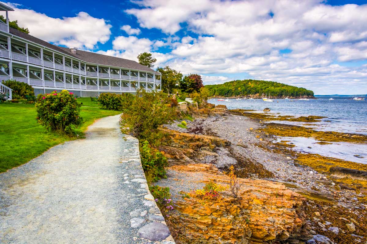 Walking along the Shore Path in Bar Harbor, Maine