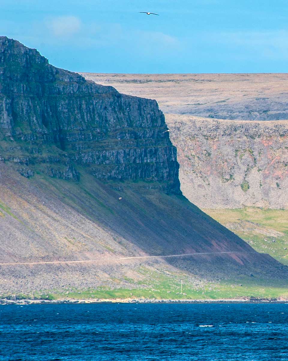 Westfjords seen on a whale watching tour from Isafjordur, Iceland