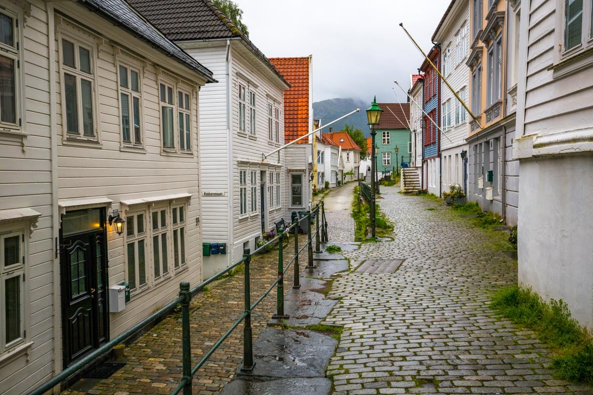 Ytre Markeveien street in the Nordnes district of Bergen, Norway