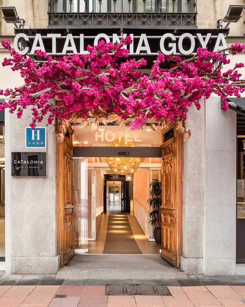 the outside of Catalonia Goya hotel in Madrid