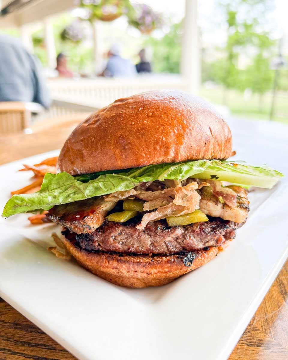 A burger eaten at Chautauqua Dining Hall in Boulder