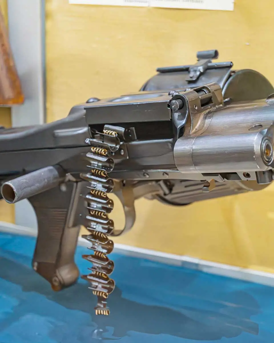 A gun at The National WWII Museum in New Orleans Louisiana