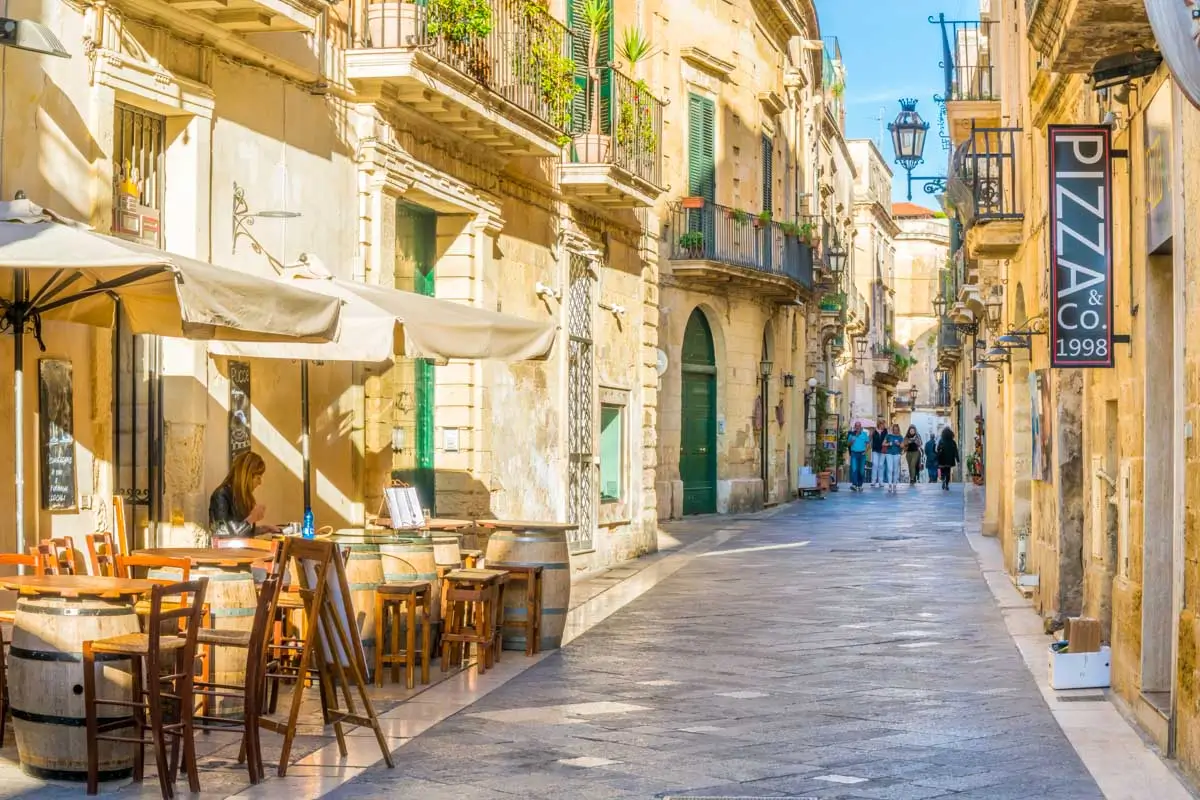 A street seen in the city of Lecce Italy