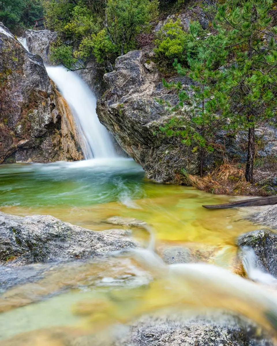 Agia Kori Waterfall seen on a tour from Thessaloniki Greece