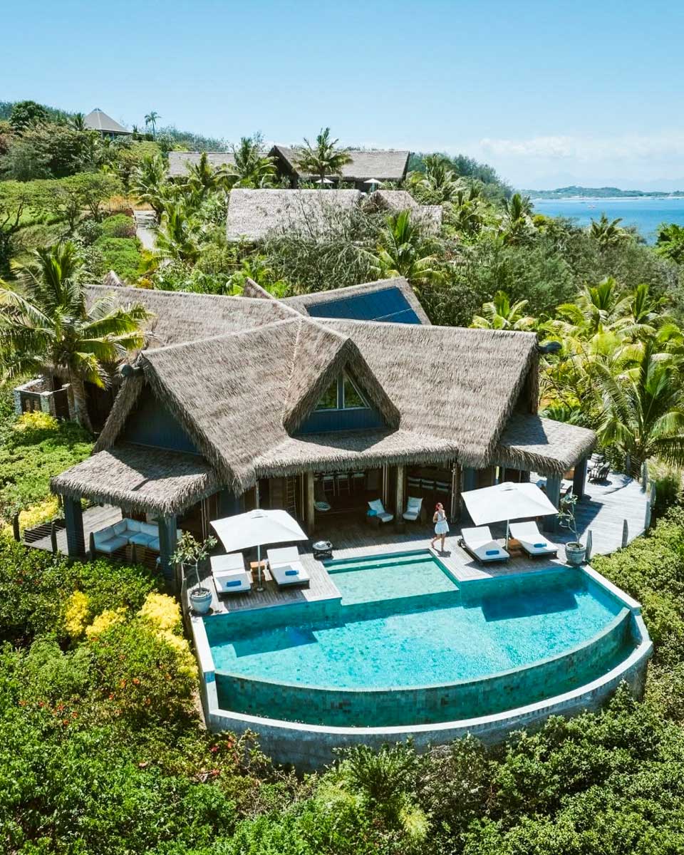 An infinity pool at Six Senses Fiji