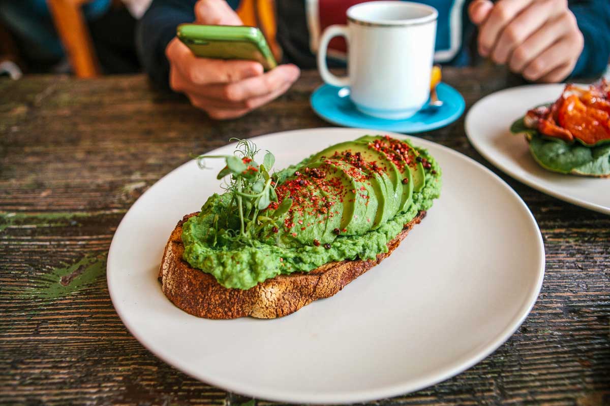 Avocado-toast-eaten-for-breakfast-in-Wilmington, North Carolina