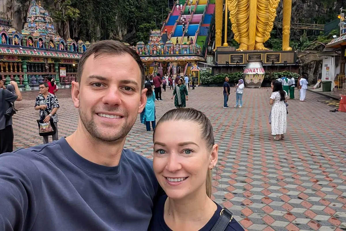 Bailey and Daniel at Batu Caves in Kuala Lumpur, Malaysia-2