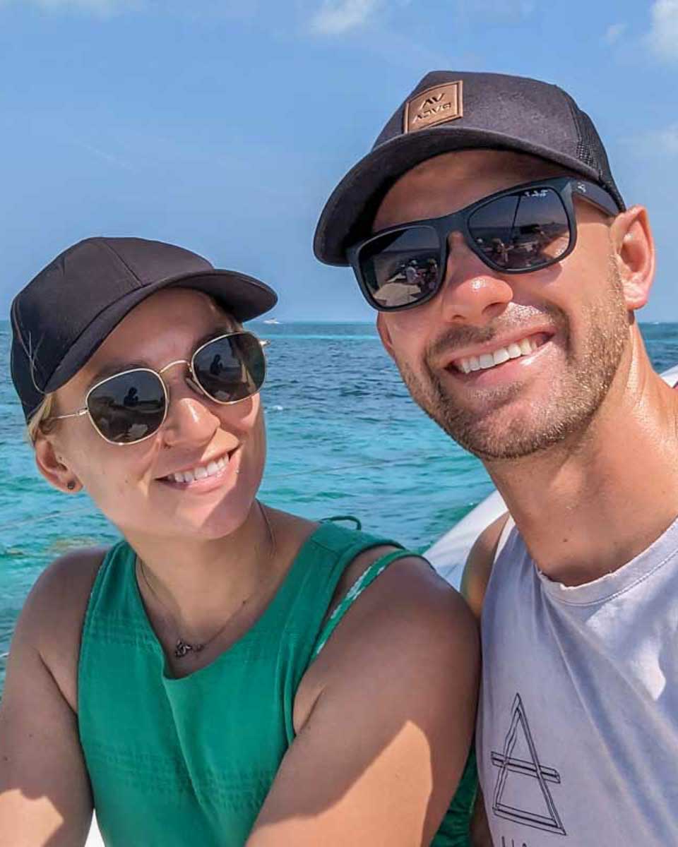 Bailey and Daniel taking a selfie on a cruise in Puerto Plata